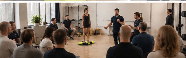 Aula con professionisti durante una prova pratica del corso NPSP